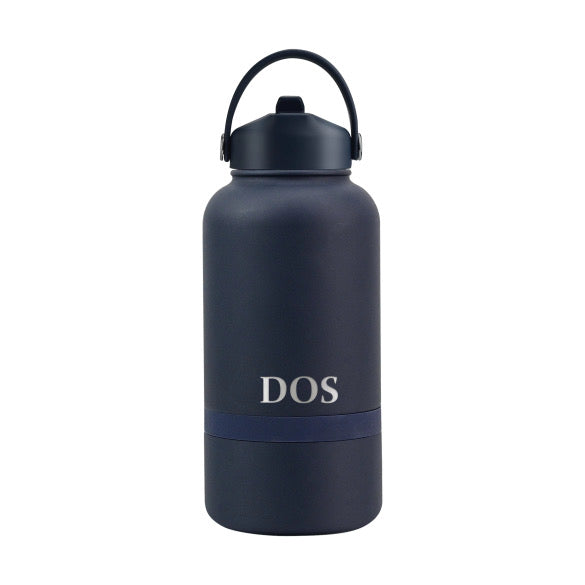 Navy Blue DOS Water Bottle