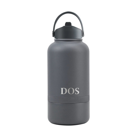 Grey DOS Water Bottle
