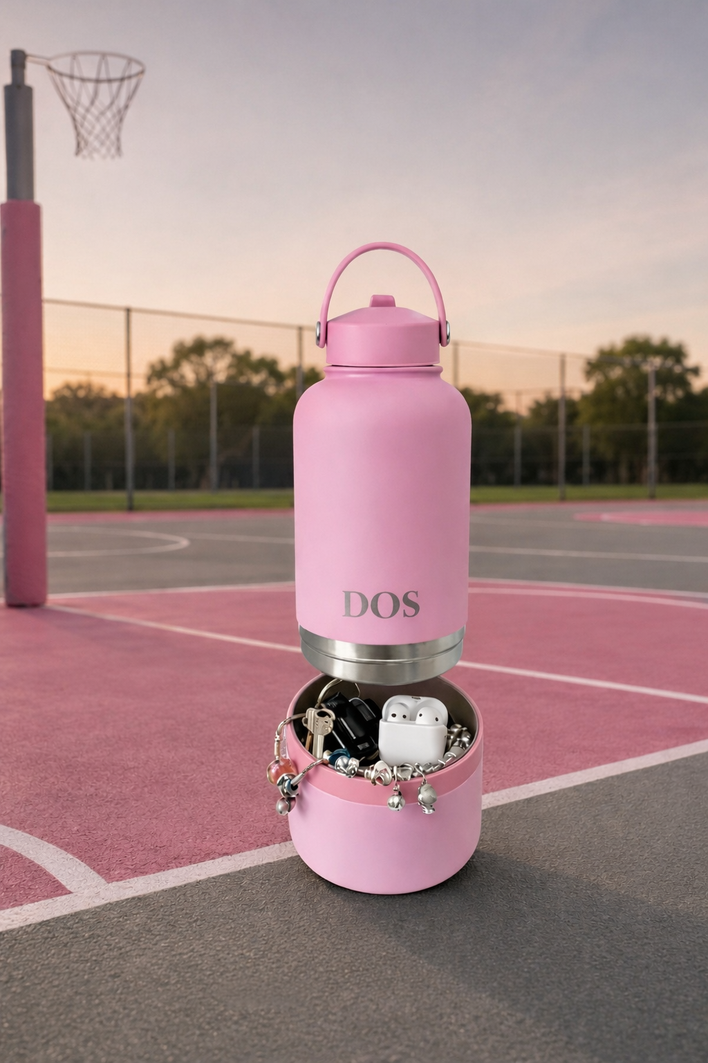 Pastel Pink DOS Water Bottle