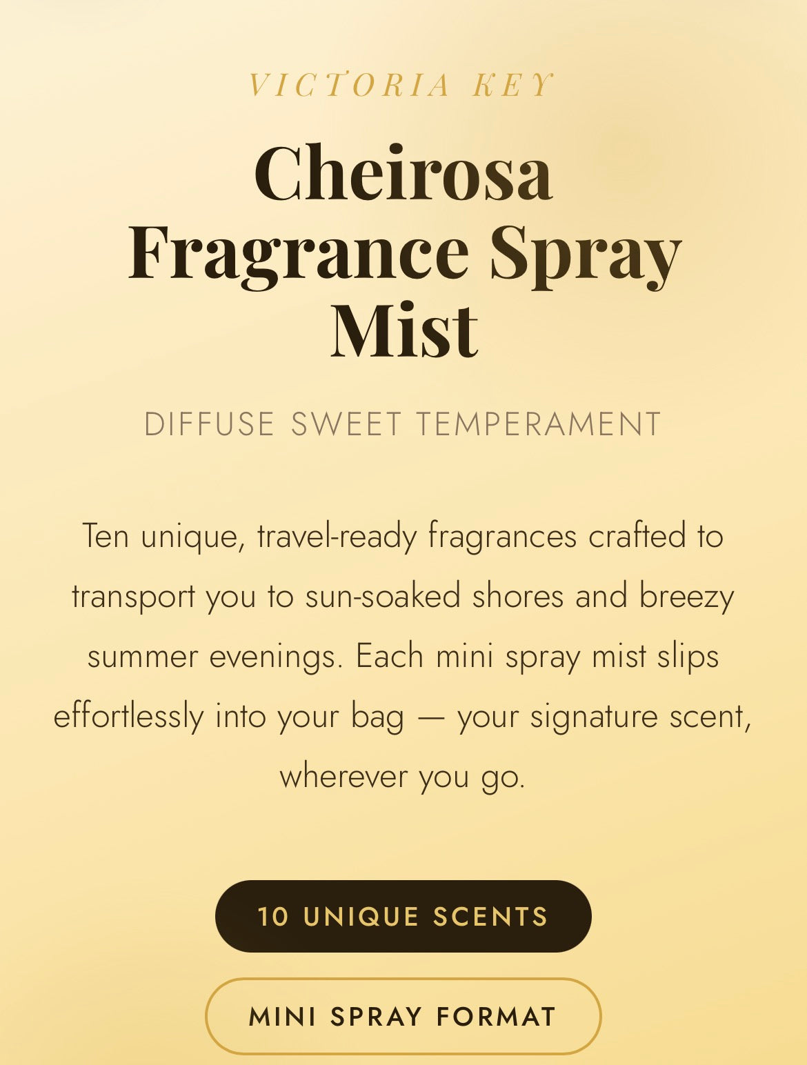 Victoria Key – Cheirosa Fragrance Spray Mis