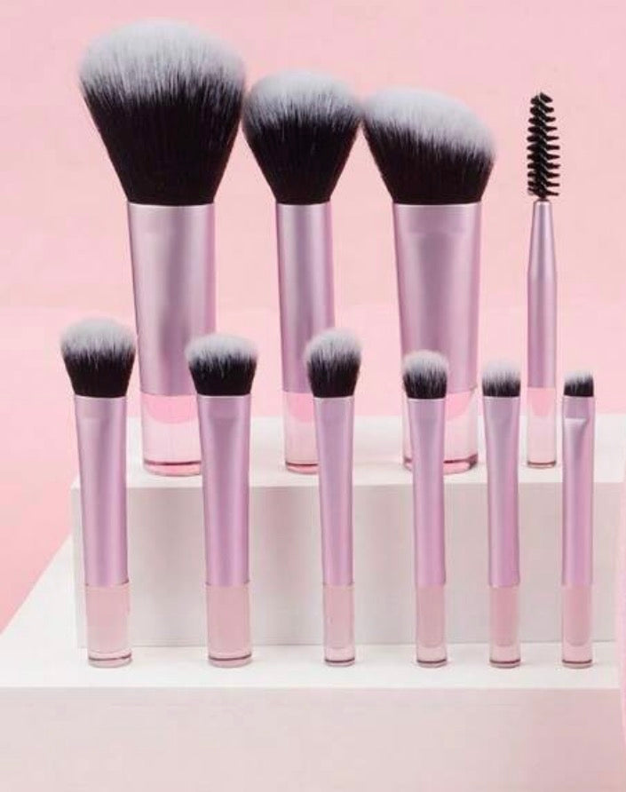 Mini Pink Makeup Brush Set