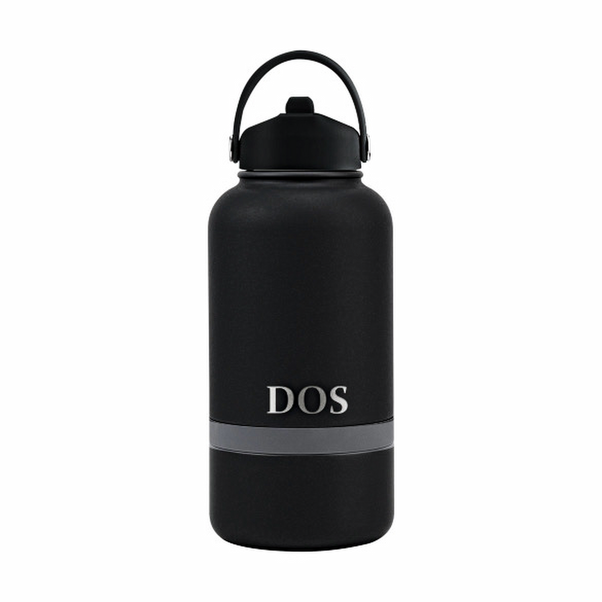 Black DOS 1L water bottle with hidden storage base